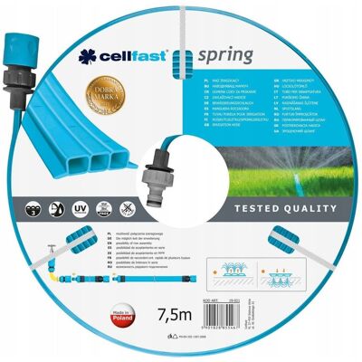 WĄŻ OGRODOWY 7.5M ZRASZAJĄCY SPRING CELLFAST 021 WĄŻ OGRODOWY 7.5M ZRASZAJĄCY SPRING CELLFAST 021