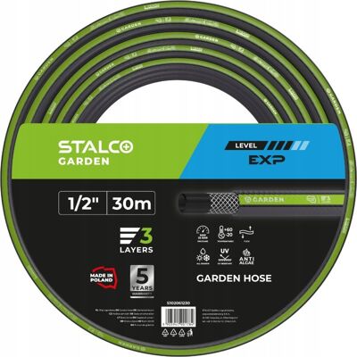WĄŻ OGRODOWY EXP 1/2″ 30m STALCO GARDEN WZMOCNIONY 3-WARSTWOWY S102061230 WĄŻ OGRODOWY EXP 1/2″ 30m STALCO GARDEN WZMOCNIONY 3-WARSTWOWY S102061230