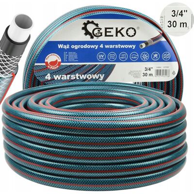 Geko WĄŻ OGRODOWY WZMACNIANY 1/2' 30m 4-WARSTWOWY G73783 wąż Geko WĄŻ OGRODOWY WZMACNIANY 1/2' 30m 4-WARSTWOWY G73783 wąż