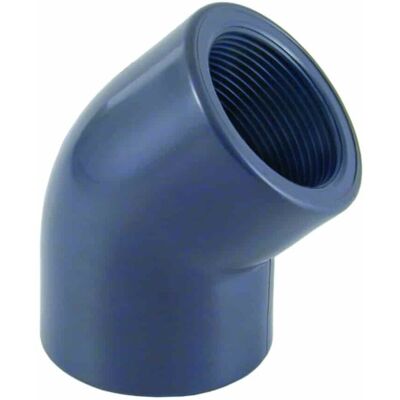 Cepex Wytrzymałe kolanko PVC-U 45° z mufą 63mm x 2', PN10 do systemów rurowych Cepex Wytrzymałe kolanko PVC-U 45° z mufą 63mm x 2', PN10 do systemów rurowych