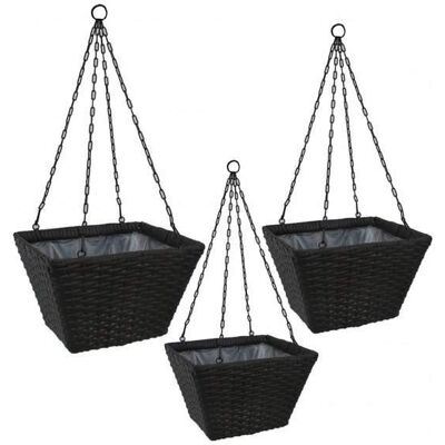 Zestaw donic kwadratowych 3-elementowy wenge PATIO Zestaw donic kwadratowych 3-elementowy wenge PATIO