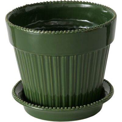 Boltze Zestaw doniczka porcelanowa z podstawką JUNIPER, 14,9 cm Boltze Zestaw doniczka porcelanowa z podstawką JUNIPER, 14,9 cm