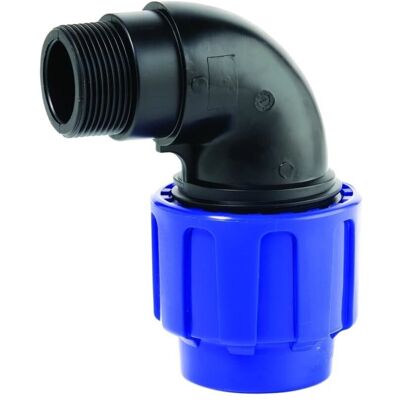 Cepex Złączka kolanowa PE 40mm, skręcana, do instalacji wody pitnej Cepex Złączka kolanowa PE 40mm, skręcana, do instalacji wody pitnej