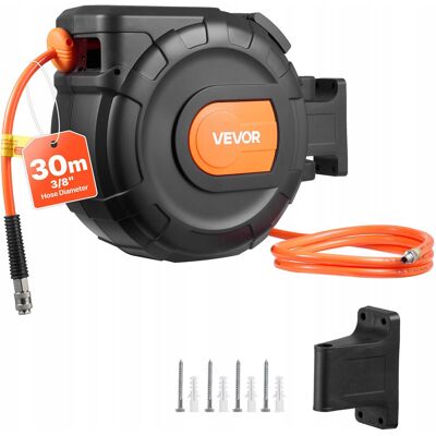 Vevor Bęben Na Wąż Pcv Automatyczny Zwijak 30 M Sprężone Powietrze 9.5 Mm 20 Bar Vevor Bęben Na Wąż Pcv Automatyczny Zwijak 30 M Sprężone Powietrze 9.5 Mm 20 Bar
