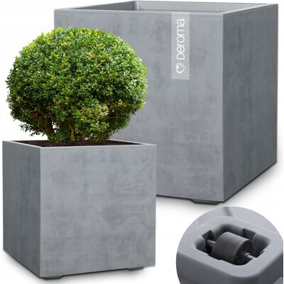 DONICA DONICZKA DEROMA EFEKT BETONU NA KÓŁKACH 49CM CUBO MILLENNIUM SZARA DONICA DONICZKA DEROMA EFEKT BETONU NA KÓŁKACH 49CM CUBO MILLENNIUM SZARA