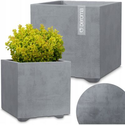 DONICA DONICZKA KWIETNIK DEROMA EFEKT BETONU 25CM CUBO MILLENNIUM SZARA DONICA DONICZKA KWIETNIK DEROMA EFEKT BETONU 25CM CUBO MILLENNIUM SZARA