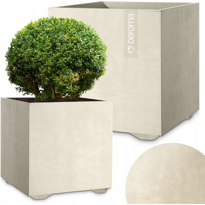 DONICA DONICZKA KWIETNIK DEROMA EFEKT BETONU 39CM CUBO MILLENNIUM PERŁOWA DONICA DONICZKA KWIETNIK DEROMA EFEKT BETONU 39CM CUBO MILLENNIUM PERŁOWA