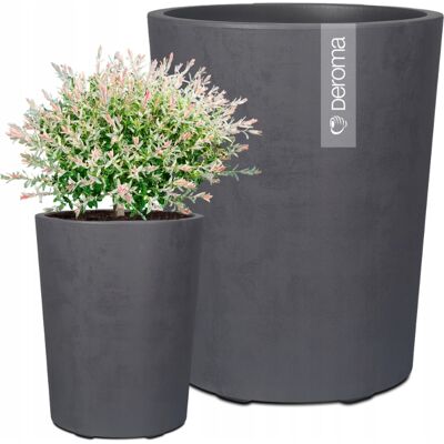 DONICA DONICZKA OKRĄGŁA DEROMA EFEKT BETONU 43,5CM MILLENNIUM ANTRACYT DONICA DONICZKA OKRĄGŁA DEROMA EFEKT BETONU 43,5CM MILLENNIUM ANTRACYT