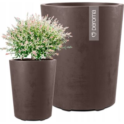 DONICA DONICZKA OKRĄGŁA DEROMA EFEKT BETONU 43,5CM MILLENNIUM BRĄZOWA DONICA DONICZKA OKRĄGŁA DEROMA EFEKT BETONU 43,5CM MILLENNIUM BRĄZOWA