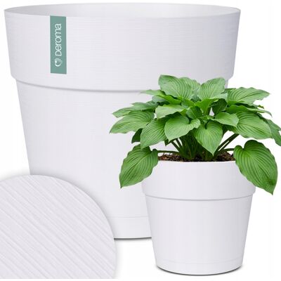Deroma Biały recyklingowy plastikowy doniczka na wodę - 38cm Deroma Biały recyklingowy plastikowy doniczka na wodę - 38cm