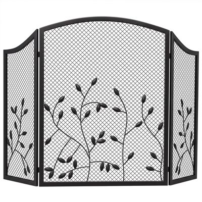 Homcom Osłona Kominkowa, 3-Częściowa Składana Osłona Przeciwiskrowa, 122 X 75 Cm Homcom Osłona Kominkowa, 3-Częściowa Składana Osłona Przeciwiskrowa, 122 X 75 Cm