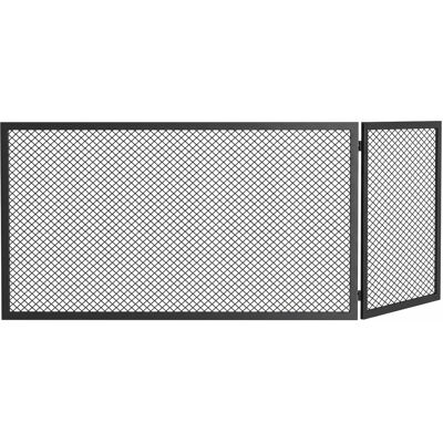 Homcom Osłona Kominkowa Składana, Metalowa Osłona Iskrochronna, 141 X 50 Cm Homcom Osłona Kominkowa Składana, Metalowa Osłona Iskrochronna, 141 X 50 Cm