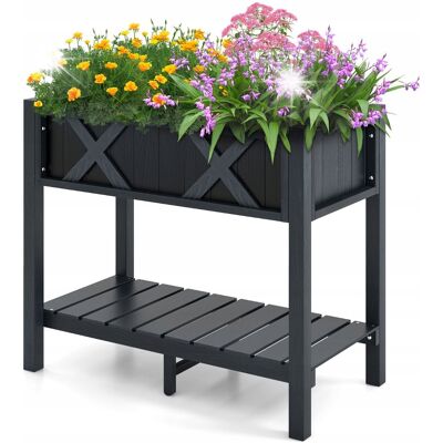 COSTWAY Podwyższona Skrzynia ogrodowa Kwietnik Donica 86 x 45 x 73 cm COSTWAY Podwyższona Skrzynia ogrodowa Kwietnik Donica 86 x 45 x 73 cm