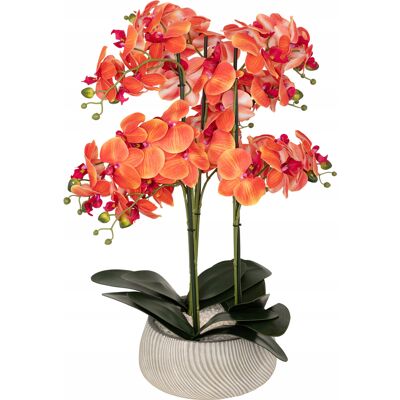 Atmosphera SZTUCZNY KWIAT DONICZKOWY STORCZYK SZTUCZNA ORCHIDEA 65 cm POMARAŃCZOWA Atmosphera SZTUCZNY KWIAT DONICZKOWY STORCZYK SZTUCZNA ORCHIDEA 65 cm POMARAŃCZOWA
