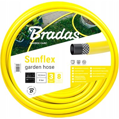 Wąż Ogrodowy Bradas Sunflex 1/2' Wms1/230 30 M 3-Warstwowy Żółty Wąż Ogrodowy Bradas Sunflex 1/2' Wms1/230 30 M 3-Warstwowy Żółty