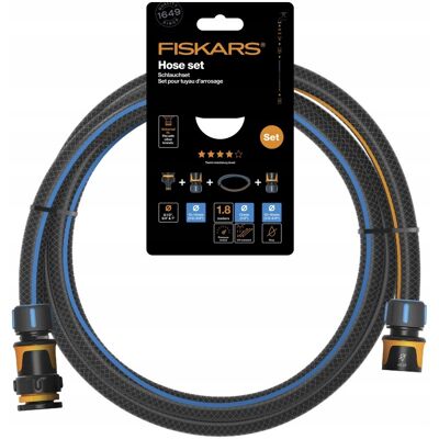 Wąż Przyłączeniowy Ogrodowy Szybkozłączka 13–15 Mm 1,8 M Fiskars 1057621 Wąż Przyłączeniowy Ogrodowy Szybkozłączka 13–15 Mm 1,8 M Fiskars 1057621