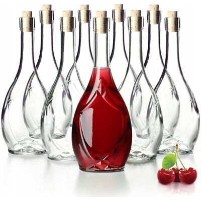9x KADAX Butelka 500ml Na Nalewki Z Korkiem Wino Sok Likier Zestaw fi21 9x KADAX Butelka 500ml Na Nalewki Z Korkiem Wino Sok Likier Zestaw fi21