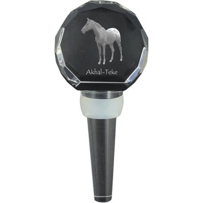 Akhal-Teke - kryształowa zatyczka do butelki z koniem, wyjątkowy korek do wina ze zdjęciem, personalizowany prezent dla sommeliera marki Art-Dog Akhal-Teke - kryształowa zatyczka do butelki z koniem, wyjątkowy korek do wina ze zdjęciem, personalizowany prezent dla sommeliera marki Art-Dog