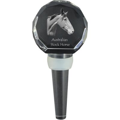 ART Australijski koń hodowlany - kryształowa zatyczka do butelki z koniem, wyjątkowy korek do wina ze zdjęciem, personalizowany prezent dla sommeliera m.. ART Australijski koń hodowlany - kryształowa zatyczka do butelki z koniem, wyjątkowy korek do wina ze zdjęciem, personalizowany prezent dla sommeliera m..