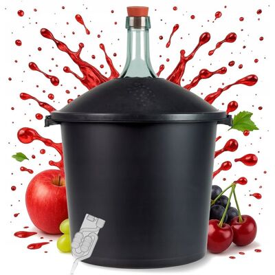 Bimberek Balon 25l W Koszu Na Wino Gąsior Grube Szkło Butla Do Wina Korek + Rurka Bimberek Balon 25l W Koszu Na Wino Gąsior Grube Szkło Butla Do Wina Korek + Rurka