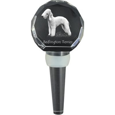 ART Bedlington Terrier, Rothbury Terrier - kryształowa zatyczka do butelki, wyjątkowy korek do wina ze zdjęciem, personalizowany prezent dla sommeliera .. ART Bedlington Terrier, Rothbury Terrier - kryształowa zatyczka do butelki, wyjątkowy korek do wina ze zdjęciem, personalizowany prezent dla sommeliera ..
