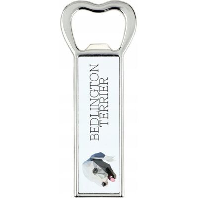 ART Bedlington Terrier, Rothbury Terrier -otwieracz do butelek ze zdjęciem i na ART Bedlington Terrier, Rothbury Terrier -otwieracz do butelek ze zdjęciem i na