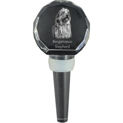 ART Bergamasco, Owczarek z Bergamo - kryształowa zatyczka do butelki, wyjątkowy korek do wina ze zdjęciem, personalizowany prezent dla sommeliera marki .. ART Bergamasco, Owczarek z Bergamo - kryształowa zatyczka do butelki, wyjątkowy korek do wina ze zdjęciem, personalizowany prezent dla sommeliera marki ..