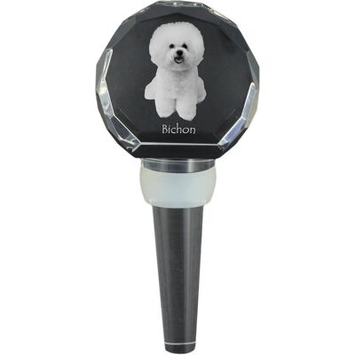 Bichon Frise, Tenerife Dog - kryształowa zatyczka do butelki, wyjątkowy korek do wina ze zdjęciem, personalizowany prezent dla sommeliera marki Art-.. Bichon Frise, Tenerife Dog - kryształowa zatyczka do butelki, wyjątkowy korek do wina ze zdjęciem, personalizowany prezent dla sommeliera marki Art-..