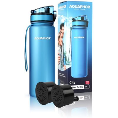 Bidon Filtr Butelka Aquaphor City Niebieska + 2 Wkłady Bidon Filtr Butelka Aquaphor City Niebieska + 2 Wkłady