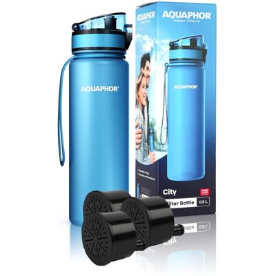 Bidon Filtr Butelka Aquaphor City Niebieska + 3 Wkłady Bidon Filtr Butelka Aquaphor City Niebieska + 3 Wkłady