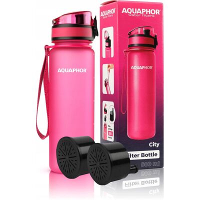 Bidon Filtr Butelka Aquaphor City Różowa + 2 Wkłady Bidon Filtr Butelka Aquaphor City Różowa + 2 Wkłady