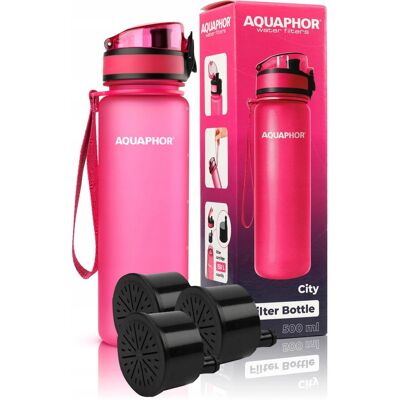 BIDON FILTR BUTELKA AQUAPHOR CITY RÓŻOWA + 3 WKŁADY BIDON FILTR BUTELKA AQUAPHOR CITY RÓŻOWA + 3 WKŁADY