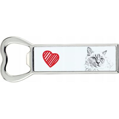 ART Birman - Otwieracz Do Butelek Z Kotem, Personalizowany Otwieracz Na Lodówkę ART Birman - Otwieracz Do Butelek Z Kotem, Personalizowany Otwieracz Na Lodówkę