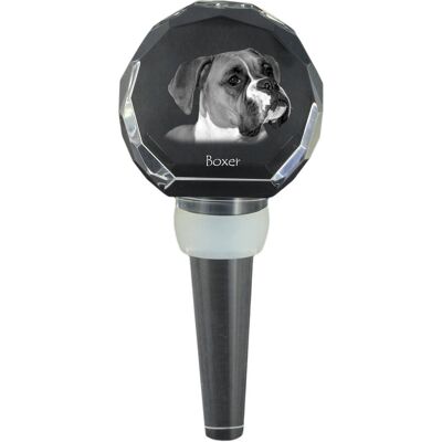 Bokser, Boxer I - kryształowa zatyczka do butelki, wyjątkowy korek do wina ze zdjęciem, personalizowany prezent dla sommeliera marki Art-Dog Bokser, Boxer I - kryształowa zatyczka do butelki, wyjątkowy korek do wina ze zdjęciem, personalizowany prezent dla sommeliera marki Art-Dog