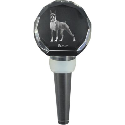 Bokser, Boxer III - kryształowa zatyczka do butelki, wyjątkowy korek do wina ze zdjęciem, personalizowany prezent dla sommeliera marki Art-Dog Bokser, Boxer III - kryształowa zatyczka do butelki, wyjątkowy korek do wina ze zdjęciem, personalizowany prezent dla sommeliera marki Art-Dog
