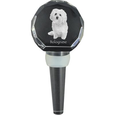 Bolończyk, Bolognese - kryształowa zatyczka do butelki, wyjątkowy korek do wina ze zdjęciem, personalizowany prezent dla sommeliera marki Art-Dog Bolończyk, Bolognese - kryształowa zatyczka do butelki, wyjątkowy korek do wina ze zdjęciem, personalizowany prezent dla sommeliera marki Art-Dog