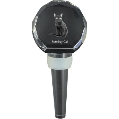 Bombajski - kryształowa zatyczka do butelki z kotem, wyjątkowy korek do wina ze zdjęciem, personalizowany prezent dla sommeliera marki Art-Dog Bombajski - kryształowa zatyczka do butelki z kotem, wyjątkowy korek do wina ze zdjęciem, personalizowany prezent dla sommeliera marki Art-Dog
