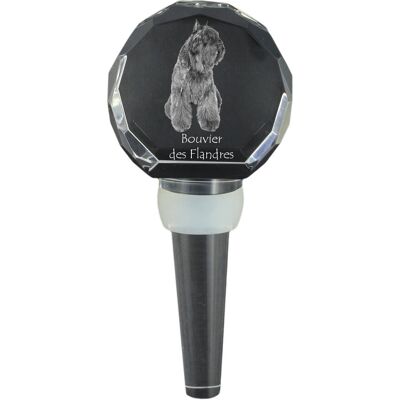 Bouvier des Flandres - kryształowa zatyczka do butelki, wyjątkowy korek do wina ze zdjęciem, personalizowany prezent dla sommeliera marki Art-Dog Bouvier des Flandres - kryształowa zatyczka do butelki, wyjątkowy korek do wina ze zdjęciem, personalizowany prezent dla sommeliera marki Art-Dog