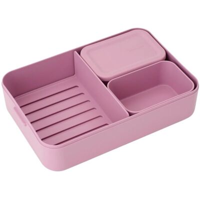 BRABANTIA MAKE & LUNCH duży lunchbox z przegródkami, Lilac Pink BRABANTIA MAKE & LUNCH duży lunchbox z przegródkami, Lilac Pink