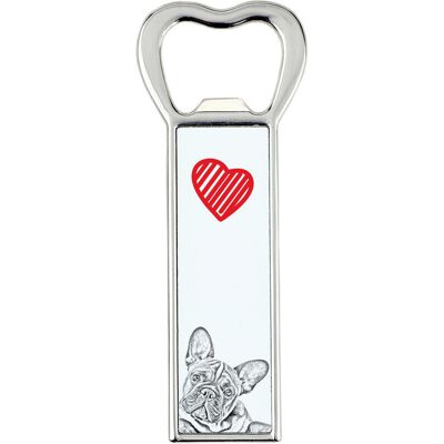Buldog francuski - otwieracz do butelek z psem, personalizowany otwieracz na lodówkę, wyjątkowy upominek dla mężczyzny marki Art-Dog Buldog francuski - otwieracz do butelek z psem, personalizowany otwieracz na lodówkę, wyjątkowy upominek dla mężczyzny marki Art-Dog
