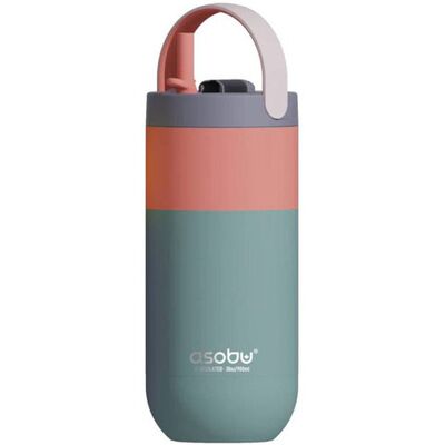 Butelka Termiczna Ze Słomką Asobu Orbit 880 Ml - Pastel Green Butelka Termiczna Ze Słomką Asobu Orbit 880 Ml - Pastel Green
