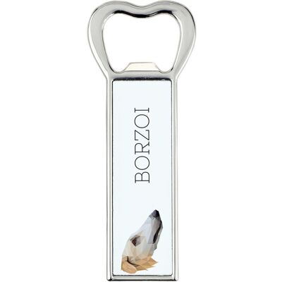 Chart rosyjski borzoj, Borzoi, Barzoi -otwieracz do butelek ze zdjęciem i n Chart rosyjski borzoj, Borzoi, Barzoi -otwieracz do butelek ze zdjęciem i n
