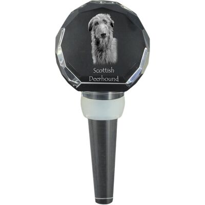 Chart szkocki, Deerhound - kryształowa zatyczka do butelki, wyjątkowy korek do wina ze zdjęciem, personalizowany prezent dla sommeliera marki Art-Dog Chart szkocki, Deerhound - kryształowa zatyczka do butelki, wyjątkowy korek do wina ze zdjęciem, personalizowany prezent dla sommeliera marki Art-Dog