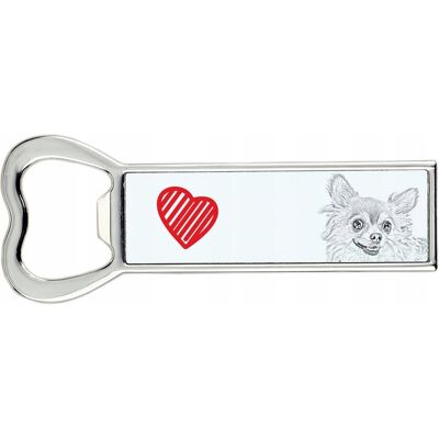 ART Chihuahua Długowłosy - Otwieracz Do Butelek Z Psem, Personalizowany Otwiera ART Chihuahua Długowłosy - Otwieracz Do Butelek Z Psem, Personalizowany Otwiera