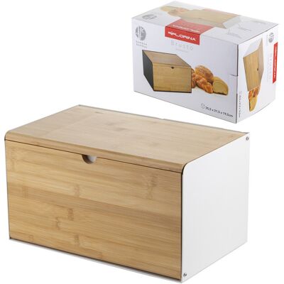 Chlebak Florina Brusto 35,5x21,5x19,5 Cm Biały Stalowy Prostokątny Chlebak Florina Brusto 35,5x21,5x19,5 Cm Biały Stalowy Prostokątny