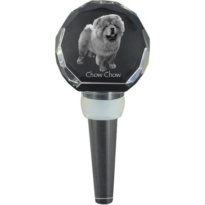 Chow Chow - kryształowa zatyczka do butelki, wyjątkowy korek do wina ze zdjęciem, personalizowany prezent dla sommeliera marki Art-Dog Chow Chow - kryształowa zatyczka do butelki, wyjątkowy korek do wina ze zdjęciem, personalizowany prezent dla sommeliera marki Art-Dog