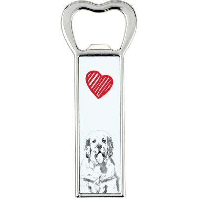 Clumber Spaniel - otwieracz do butelek z psem, personalizowany otwieracz na lodówkę, wyjątkowy upominek dla mężczyzny marki Art-Dog Clumber Spaniel - otwieracz do butelek z psem, personalizowany otwieracz na lodówkę, wyjątkowy upominek dla mężczyzny marki Art-Dog