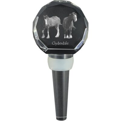 Clydesdale - kryształowa zatyczka do butelki z koniem, wyjątkowy korek do wina ze zdjęciem, personalizowany prezent dla sommeliera marki Art-Dog Clydesdale - kryształowa zatyczka do butelki z koniem, wyjątkowy korek do wina ze zdjęciem, personalizowany prezent dla sommeliera marki Art-Dog