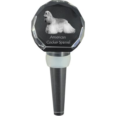 Cocker spaniel amerykański - kryształowa zatyczka do butelki, wyjątkowy korek do wina ze zdjęciem, personalizowany prezent dla sommeliera marki Art-.. Cocker spaniel amerykański - kryształowa zatyczka do butelki, wyjątkowy korek do wina ze zdjęciem, personalizowany prezent dla sommeliera marki Art-..