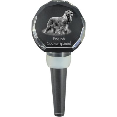 Cocker spaniel angielski - kryształowa zatyczka do butelki, wyjątkowy korek do wina ze zdjęciem, personalizowany prezent dla sommeliera marki Art-Dog Cocker spaniel angielski - kryształowa zatyczka do butelki, wyjątkowy korek do wina ze zdjęciem, personalizowany prezent dla sommeliera marki Art-Dog